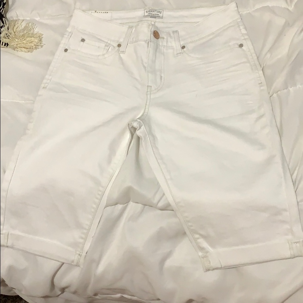 Signature Levi White Bermuda Shorts
